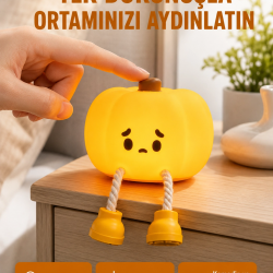 Mey İthalat® Silikon Pumpkin Night Light Telefon Tutuculu LED Lamba Yeni Nesil