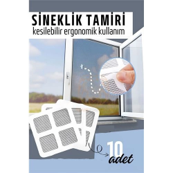 Mey İthalat® Sineklik Tamir Bandı 10 ADET 10 x 10 cm 721138