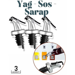 Mey İthalat®  Şişe Tıpa Dağıtıcı Akış Seti 3'lü BiancoLilla Design 718418