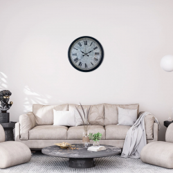 Mey İthalat® Siyah 36 Cm Atlas Tasarım Duvar Saati