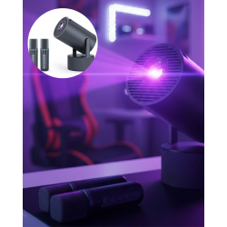 Mey İthalat® Siyah Android Sistemli Kareoke Projeksiyon 180° Döner Başlıklı