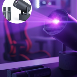 Mey İthalat® Siyah Android Sistemli Kareoke Projeksiyon 180° Döner Başlıklı