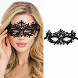 Mey İthalat® Siyah Dantel Venedik Maskesi Kadın – Zarif Parti & Balo Maskesi 6 No