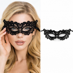Mey İthalat® Siyah Dantel Venedik Maskesi Kadın – Zarif Parti & Balo Maskesi 8 No