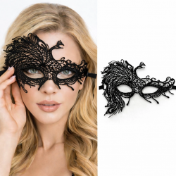 Mey İthalat® Siyah Dantel Venedik Maskesi Kadın – Zarif Parti & Balo Maskesi 9 No