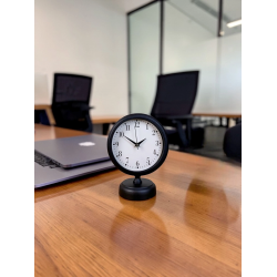 Mey İthalat® Siyah Dekoratif 25 x 20 Cm Metal Masa Saati