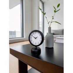 Mey İthalat® Siyah Dekoratif 25 x 20 Cm Metal Masa Saati