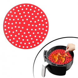 Mey İthalat®  Siyah Isıya Dayanıklı Yıkanılabilir Silikon Fırın Ve Airfryer Yuvarlak Model Pişirme Matı 20 Cm