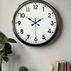 Mey İthalat® Siyah Klasik 52 Cm Modern Duvar Saati