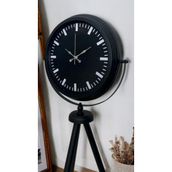 Mey İthalat® Siyah Lüks Sade Tripod Ayaklı Saat