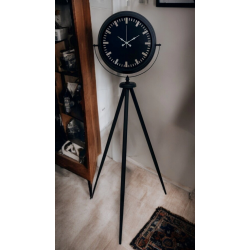 Mey İthalat® Siyah Lüks Sade Tripod Ayaklı Saat