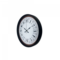 Mey İthalat® Siyah Motifli 36 Cm Duvar Saati