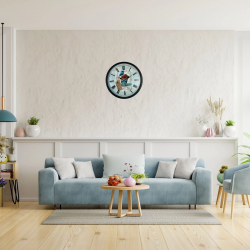 Mey İthalat® Siyah Paris Garden Dekoratif 36 Cm Duvar Saati