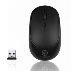 Mey İthalat®  Siyah Renkli Ergonomik Sessiz Kablosuz Mouse – USB Alıcılı, Ofis ve Oyun İçin Konforlu Bilgisayar Faresi MS6310