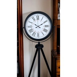 Mey İthalat® Siyah Roma Rakamlı Lüks Tasarım Tripod Ayaklı Saat