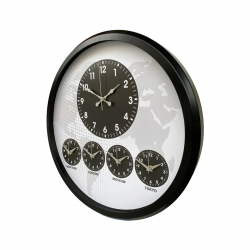 Mey İthalat® Siyah Sade ve Şık 52 Cm Dünya Saati