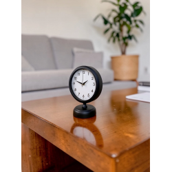 Mey İthalat® Siyah Standart 25 x 20 Cm Metal Şık Masa Saati