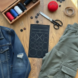 Mey İthalat® Siyah Yapışkanlı Yama Bantları – Delik Kapatma, Yırtık ve Aşınma İçin Güçlü Tamir Bandı