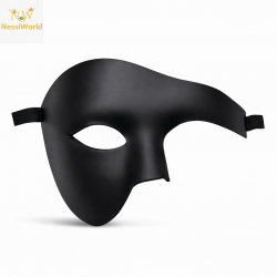 Mey İthalat® Siyah Yarım Erkek Maske – Phantom Parti & Balo Maskesi