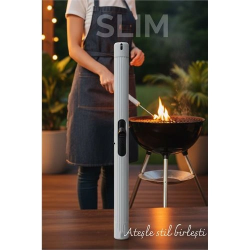 Mey İthalat® Slim Çakmak  - Barbekü, Pipo ve Mutfak Kullanımı İçin 21 cm Uzunlukta Gazlı Mangal Çakmağı 722263