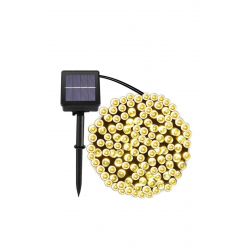 Mey İthalat® Solar 120 Ledli 10 Metre Gün Işığı Bahçe Aydınlatma Dekorasyon Güneş Enerjili Led Sarı Işık