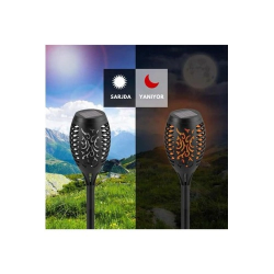 Mey İthalat® Solar Alev Efektli Bahçe Lambası