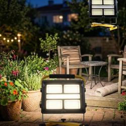 Mey İthalat® Solar Enerjili LED Kamp Feneri 4 Modlu Ayarlanabilir Açılı Güçlü Aydınlatma