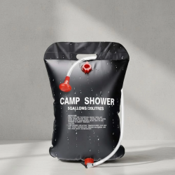 Mey İthalat® Solar Kamp Duşu 20 Litre Taşınabilir Şeffaf Su Seviyeli Dış Mekan Duş Sistemi