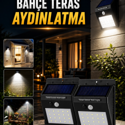 Mey İthalat® Solar Lamba Giriş, Bahçe Yol Avlu Hareket Sensörlü Led