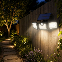Mey İthalat® Solar LED Projektör Sensörlü Dış Mekan Güvenlik Lambası