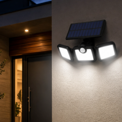 Mey İthalat® Solar Sensörlü LED Projektör Hareket Algılayıcılı Güneş Enerjili Bahçe Lambası Dış Mekan Aydınlatma