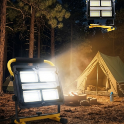 Mey İthalat® Solar ve USB Şarjlı Güçlü LED Çalışma Lambası Ayarlanabilir Açılı Kamp Feneri