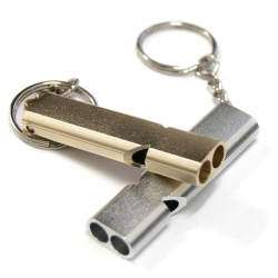 Mey İthalat®  SOS Acil İmdat Düdüğü Alüminyum Islık Anahtarlık Kamp Yürüyüş Aksesuar Araçları