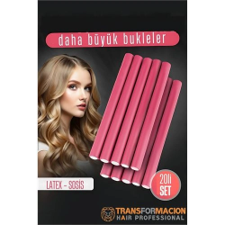 Mey İthalat® Sosis Latex Bigudi - Isısız Saç Bigudisi 17 mm 20 Adet 721915
