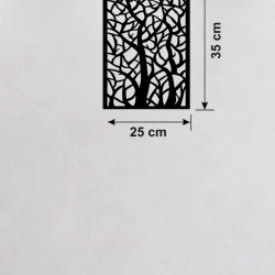 Mey İthalat® Soyut Ağaç Dalları Ahşap Duvar Tablosu - 25x35 cm Lazer Kesim Dekoratif Pano