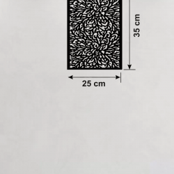 Mey İthalat® Soyut Mercan ve Hücre Dokulu Ahşap Duvar Tablosu - 25x35 cm Lazer Kesim Dekoratif Pano