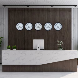 Mey İthalat® Standart Dünya Saatleri 5’li Siyah Set 36 cm