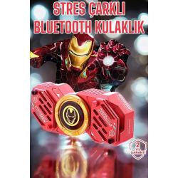 Mey İthalat® Stres Çarklı Bluetooth Kulaklık Kablosuz Kırmızı Yüksek Ses Kaliteli