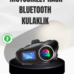 Mey İthalat® Su Geçirmez Bluetooth 5.3 Kask Kulaklığı 1000mAh Bataryalı