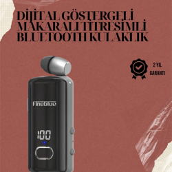 Mey İthalat® Su Geçirmez Fineblue F580 Kulaklık – Dijital Ekranlı, Klipsli