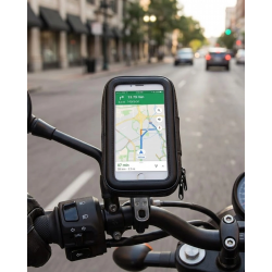 Mey İthalat® Su Geçirmez Motosiklet Bisiklet Telefon Tutucu 360 Derece Döner Gidon Telefon Standı