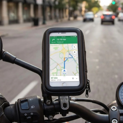 Mey İthalat® Su Geçirmez Motosiklet Bisiklet Telefon Tutucu 360 Derece Döner Gidon Telefon Standı