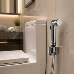 Mey İthalat® Su Tasarruflu Taharetmatik El Spreyi Stoplu Banyo Temizlik Seti