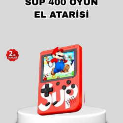 Mey İthalat® SUP Retro El Konsolu – 500 Oyun, 2 lu, 3 İnç Ekran, Taşınabilir Şarjlı Atari