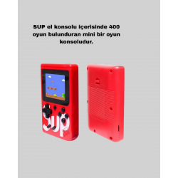 Mey İthalat® SUP Retro El Konsolu – 500 Oyun, 2 lu, 3 İnç Ekran, Taşınabilir Şarjlı Atari