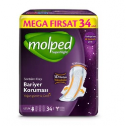 Mey İthalat®   SüperNight Uzun Ped Mega 34 Adet
