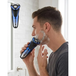 Mey İthalat® Suya Dayanıklı Elektrikli Tıraş Makinesi Şarjlı Döner Başlıklı