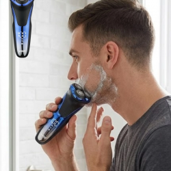 Mey İthalat® Suya Dayanıklı Elektrikli Tıraş Makinesi Şarjlı Döner Başlıklı
