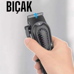Mey İthalat® Suya Dayanıklı Tıraş Makinesi Keskin Bıçaklı Dijital Göstergeli Şarjlı