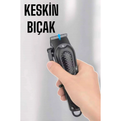 Mey İthalat® Suya Dayanıklı Tıraş Makinesi Keskin Bıçaklı Dijital Göstergeli Şarjlı